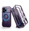 Dexnor - Shockproof Bumper Case for iPhone 16 Pro with Slide Camera Cover, Screen ProtectorCompatible with MagSafe - Phantom Purple-Front_Standard