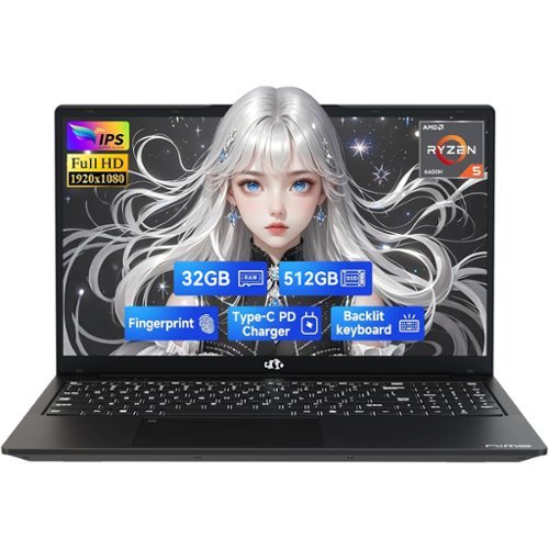 NIMO - 15.6 Gaming Laptop AMD Ryzen 5 6600H 6-Cores 32GB DDR5 RAM 512GB SSD 4.5GHz - Black-Front_Standard 