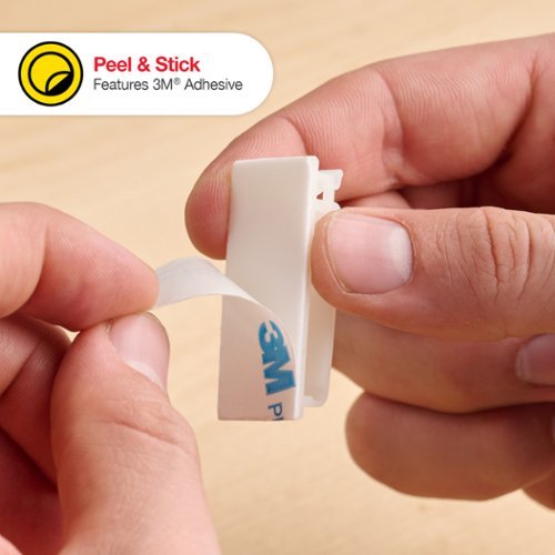 Wrap-It Storage  Cable Guides - Medium (10-Pack) White - Adhesive Backed Cable and Wire Clips - White WHERE TO BUY