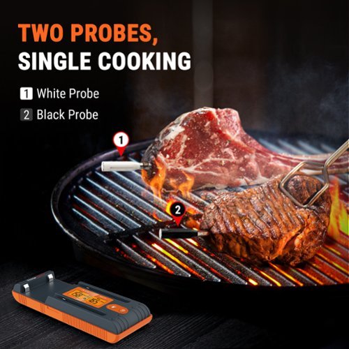 ThermoPro Twin TempSpike 500FT Truly Wireless Meat Thermometer with 2 Probes and Signal Booster - Orange/Gray HOW TO BUY