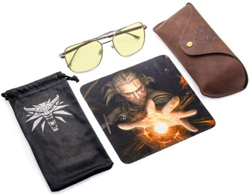 GUNNAR Witcher White Wolf Computer Glasses with Blue Light Reduction, Amber Lenses - Steel/Umber BUY IN EUROPE