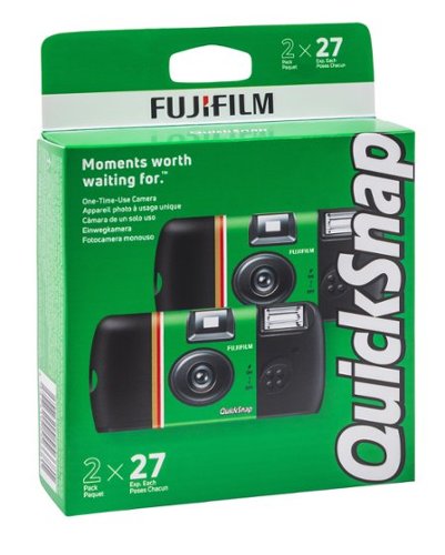 Fujifilm Quicksnap Flash 400 Single-Use Camera with Flash - 2 pack - Green WORLDWIDE DELIVERY