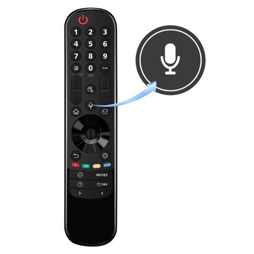 VINABTY - MR21GA Voice Replacement Remote Control Fits for LG 65QNED83UPA 65QNED90UPA 65QNED95UPA 65QNED99UPA - Black-Front_Standard 