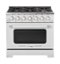 Unique Appliances - Classic Retro 5.2 Cu. Ft. Freestanding Gas Convection Range - Marshmallow White-Front_Standard