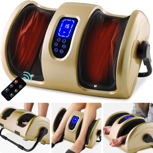 Best Choice Products - Foot Massager Machine, Therapeutic Reflexology Massager w/ High-Intensity Rollers - Gold-Front_Standard 