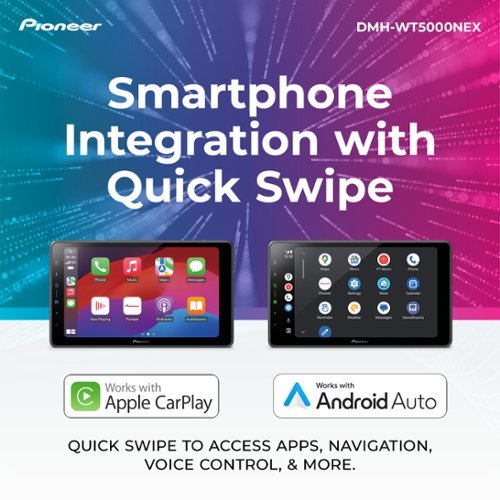 Pioneer 9.0 Apple CarPlay/Android Auto HD Radio Bluetooth Digital Media (DM) Receiver with Alexa Built-in - Black GLOBAL SHIPPING