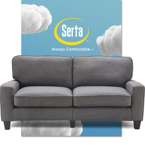 Serta - Palisades Modern 3-Seat - Straight Arm - Fabric Sofa - 73" - Gray-Front_Standard 