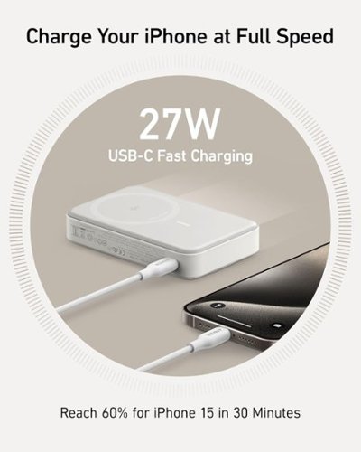 Anker MagGo Power Bank, Qi2 Certified 15W 10,000mAh Portable