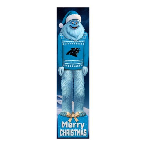 Fan Creations - Carolina Panthers 48" Yeti Christmas Leaner - Multicolor-Front_Standard 