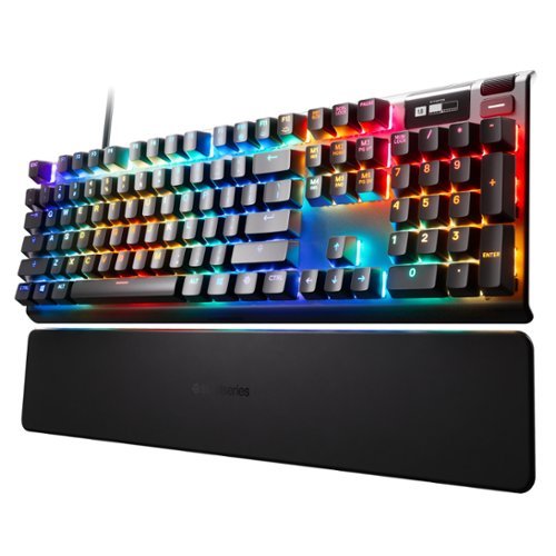SteelSeries - Apex Pro V2 Full Size Wired Mechanical OmniPoint Adjustable HyperMagnetic Gaming Keyboard with Rapid Tap - Black-Front_Standard