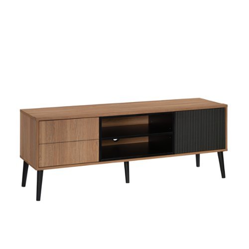 Sauder - Ambleside TV Credenza for TV's up to 60" - Serene Walnut-Front_Standard 