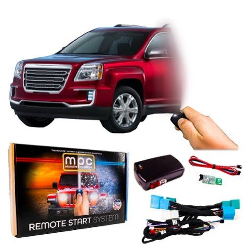 MPC - Remote Start For 2010-2017 GMC Terrain | Plug & Play | Press Lock 3X OEM Remote - Black-Front_Standard 