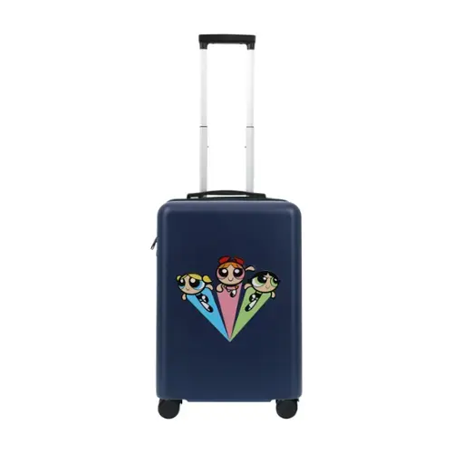 Front. Ful - WB POWER PUFF GIRLS 22.5" CARRY-ON LUGGAGE - BLUE.