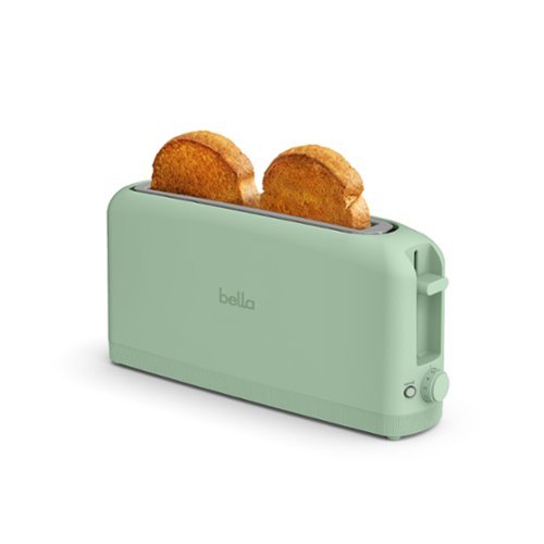 Bella - Fits-anywhere Kitchenware: 2-Slice Slim Toaster - Seaglass