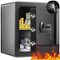 VEVOR - Safe, 1.8 Cubic Feet Home Safe, Steel Security Safe with Digital Keypad and 2 Keys, Cabinet Safe with Fire-proof Bag - Black-Front_Standard