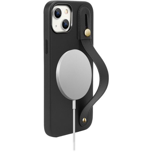 SaharaCase FingerGrip Series Genuine Leather Case with Magsafe for Apple iPhone 15 Plus - Black BUY ONLINE