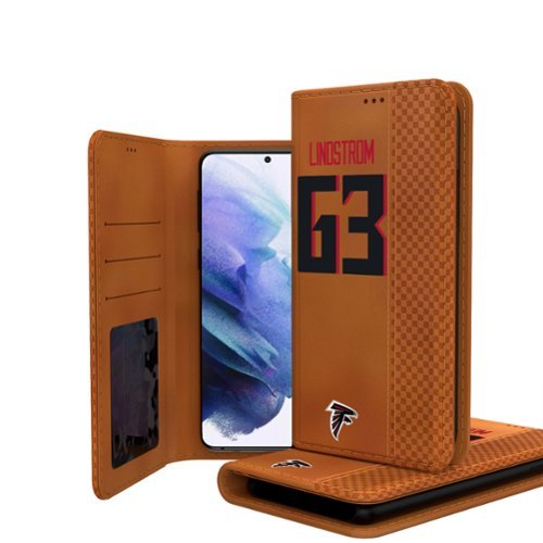 Keyscaper - NFL - Chris Lindstrom Atlanta Falcons Galaxy Folio Case - S24 - Brown-Front_Standard 