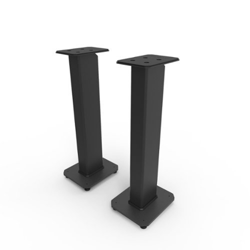 Kanto - 30" Fillable Speaker Stands with Isolation Feet and Fillable Channel, Pair - Black-Front_Standard 
