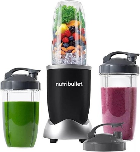 NutriBullet - Pro 900W Single-Serve Blender - Black Stainless Steel-Front_Standard 