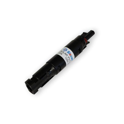 Renogy - 30A Male and Female Connector in-Line Fuse Holder - Black