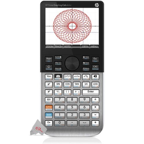 HP - Prime Handheld Graphing Calculator Black - 2AP18AA#ABA - Silver-Front_Standard 