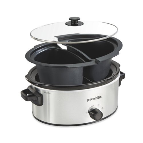 Proctor Silex 6 Quart Double-Dish Slow Cooker - SILVER