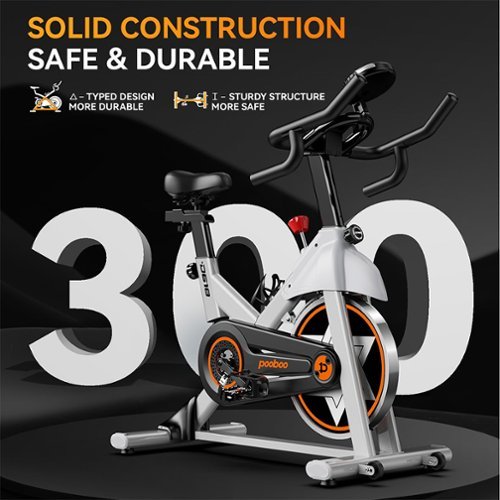 Pooboo Exercise Stationary Bike for Home Gym, Silent Indoor Bike