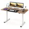 Costway - Adjustable Standing Desk with Electronic Controls - 55" Wide - Natural and White-Front_Standard