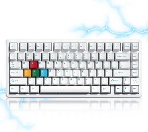 Womier - SK75 TMR/HE 75% Aluminum Rapid Trigger Wireless Mechanical Keyboard,Hall Effect Magnetic Switches Keyboard - White-Front_Standard 