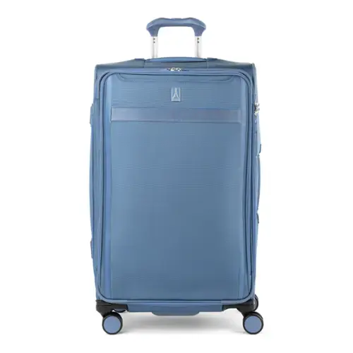 Front. Travelpro - Versapack + Lightweight Softside Expandable 29" Checked Spinner - Elemental Blue.