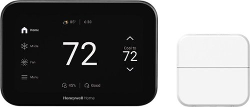 Honeywell Home - X8S Smart Thermostat with Room Sensor, Video Doorbell Compatibility, and IAQ Control - Black