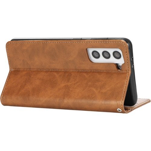 SaharaCase Folio Wallet Case for Samsung Galaxy S22+ - Brown GLOBAL SHIPPING
