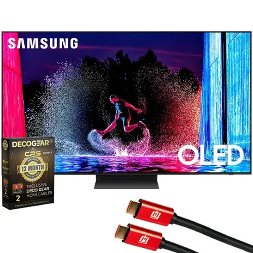 SAMSUNG  
DECOGEAR + CPS BUNDLE  
PREMIUM N CPS 12 MONTH CPE PROTECTION  
EXCLUSIVE DECO GEAR HDMI CABLES  
2 PLAN PREMIUM PROTECTION OLED