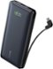 Anker - Power Bank (20,000mAh, 30W PD w/ built in USB-C Cable) - Black-Front_Standard