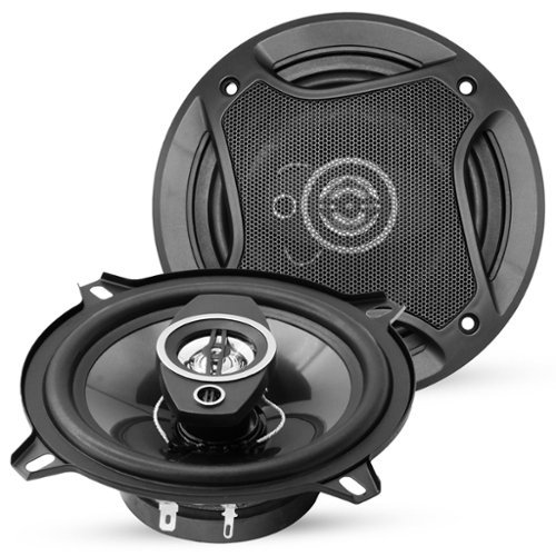 5 CORE - 5Core 5” Car Speaker Pair 350W 4Ohm 2 Way Coaxial Speaker Audio w Super Tweeter Fit for Vehicle - Black-Front_Standard 