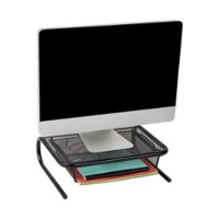 Mind Reader - Metal Monitor Stand and Desk Organizer