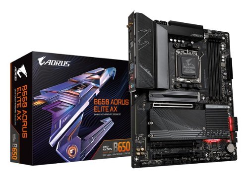 GIGABYTE B650 AORUS ELITE AX (Socket AM5) AMD B650 ATX DDR5 Wi-Fi 6E Motherboard - Black WORLDWIDE DELIVERY