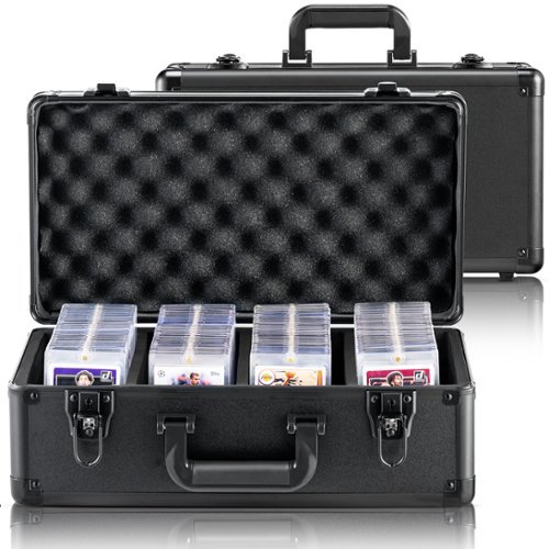 VEVOR Graded Card Storage Box, 4 Slots, Graded Sports Cards Holder