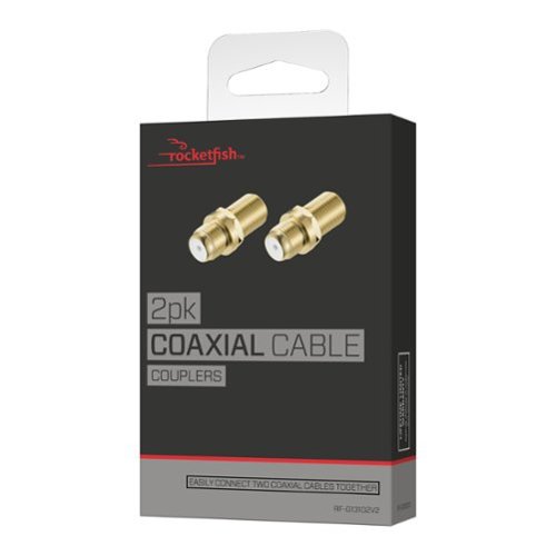 Rocketfish™ Coaxial Cable Couplers (2 Pack) - Gold WHERE TO BUY