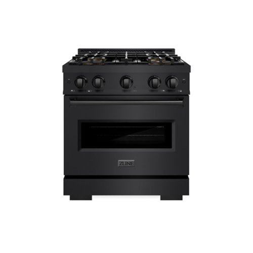 ZLINE - 30 in. 4.2 cu. ft. Classic Freestanding Dual Fuel Range with 4 DuoPro Burners and Convection Oven in Black Steel - Black Stainless Steel