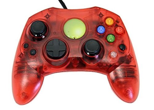 Mars Devices - Replacement Controller for XBox Original - Transparent - Red-Front_Standard 
