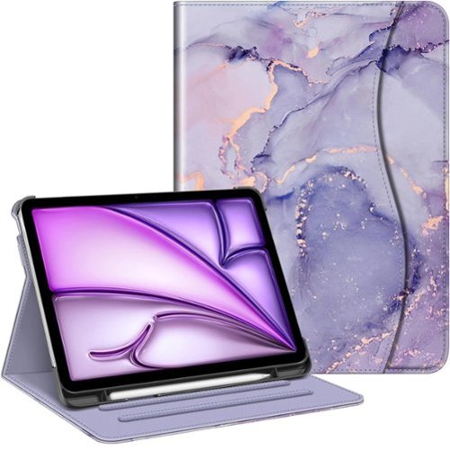 Kitcheniva - iPad Air 11 Inch M3 2025 Multi Angle Viewing Case For Air 5th 4th 10.9 Inch - Lilac Marble-Front_Standard 