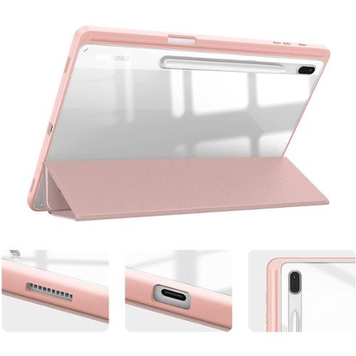 SaharaCase Folio Case for Samsung Galaxy Tab S8+ and Tab S7 FE - Clear/Pink WHERE TO BUY