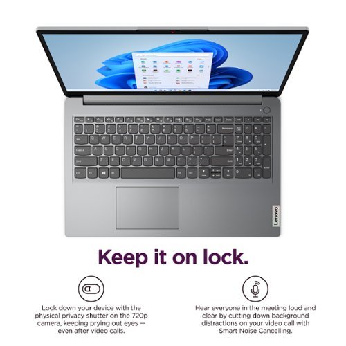 Lenovo IdeaPad 1i 15.6 Full HD Laptop- Intel Core i5-1335U - 16GB Memory - 256GB SSD - Cloud Grey GLOBAL SHIPPING