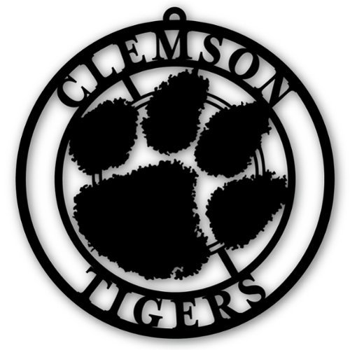 Fan Creations - Clemson Tigers 16'' Team Logo Cutout - Black-Front_Standard 
