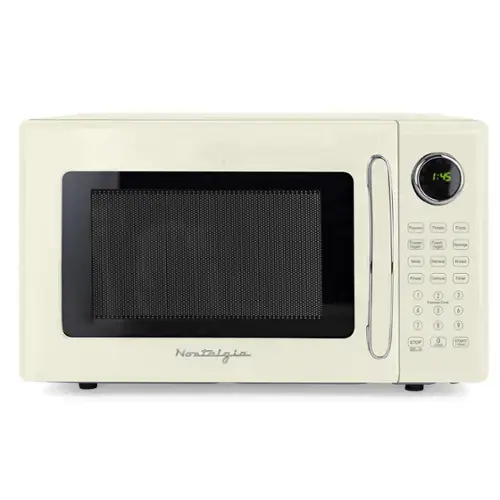 1:45  
Popcorn  
Potato  
Pizza  
Froen  
Vegetable  
Fresh  
Vegetable  
Beverage  
Meat  
Reheat  
Bread  
Power  
Defrost  
Timer  
Express Cook  
1  
2  
3  
4  
5  
6  
7  
8  
9  
STOP  
0  
START  
Nostalgia