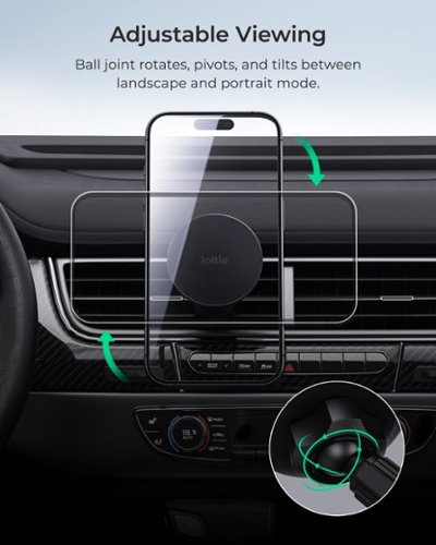iOttie iTap 3 MagSafe Compatible Air Vent Car Mount with Magnetic Adapter Ring for Mobile Phones - Carbon Black WORLDWIDE DELIVERY