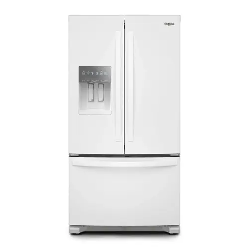 Front. Whirlpool - 24.7 Cu. Ft. French Door Refrigerator with Elevated Deli Drawer - White.
