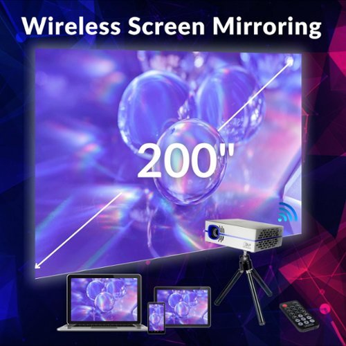 AAXA P8 Smart Mini DLP Projector, Android 10.0, WiFi, Bluetooth, Wireless Mirroring, Streaming Apps, HDMI USB-C Inputs - Gray GLOBAL SHIPPING