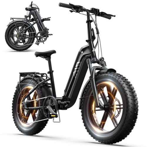 TST GRP - Folding Electric Bike for Adults,1000W Peak Motor Ebike, Max Range 60 Miles All Terrain E Bike with UL2849 Certification - Black-Front_Standard 